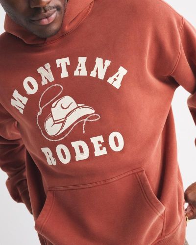 Sudadera con capucha tipo pulóver con estampa inspirada en Montana Rodeo
