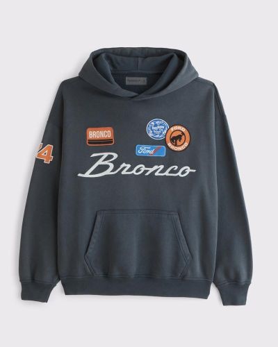 Sudadera con capucha sin cierres con estampa de Bronco