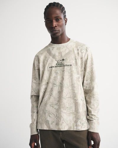 Playera gruesa de manga larga con estampa