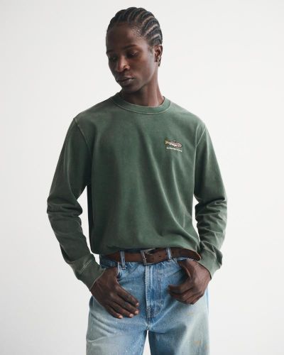 Playera gruesa de manga larga con estampa