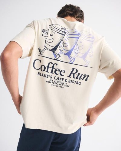 Playera con gráfico de café