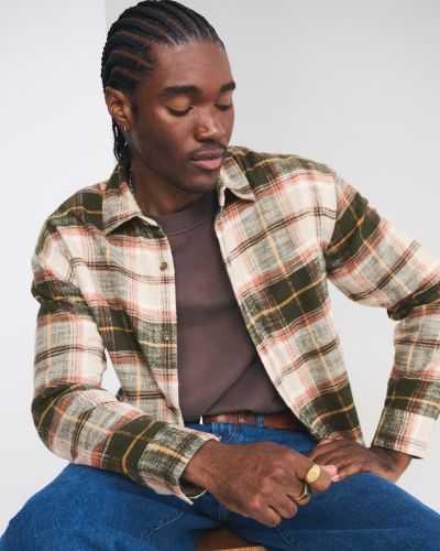 Camisa de franela estampada