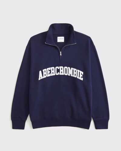 Sudadera con medio cierre y logo