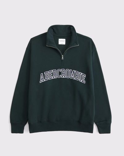 Sudadera con medio cierre y logo